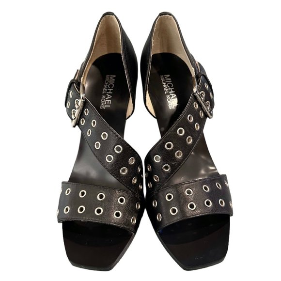NWOB MICHAEL MICHAEL KORS OPEN-TOE CROSSOVER STRAPS PUMP - Picture 2 of 8